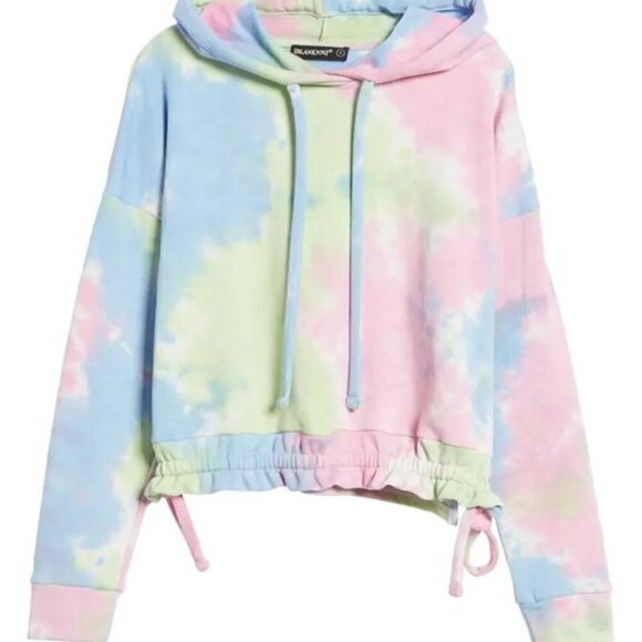 Blank NYC Womens Hoodie Pastel Tie-Dye Sweatshirt Medium - Picture 2 of 11